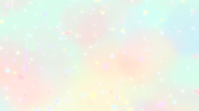Cartoon magic sparkling stars animation. (loop)