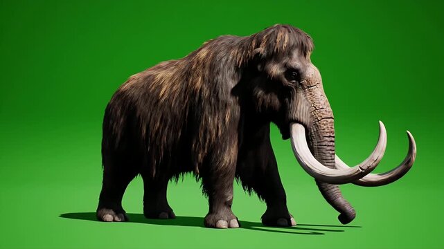 Ancient Mammoth A majestic prehistoric extinct animal, a symbol of the ice age and a lost world