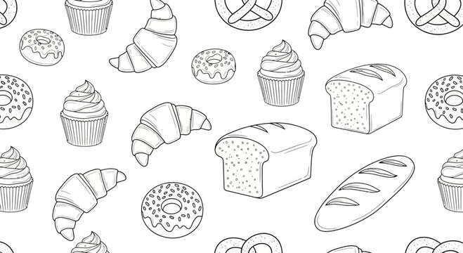 seamless pattern with sweets
