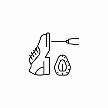 shoe repair sole icon sign vector