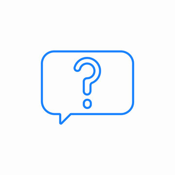 speech bubble question mark icon sign vector