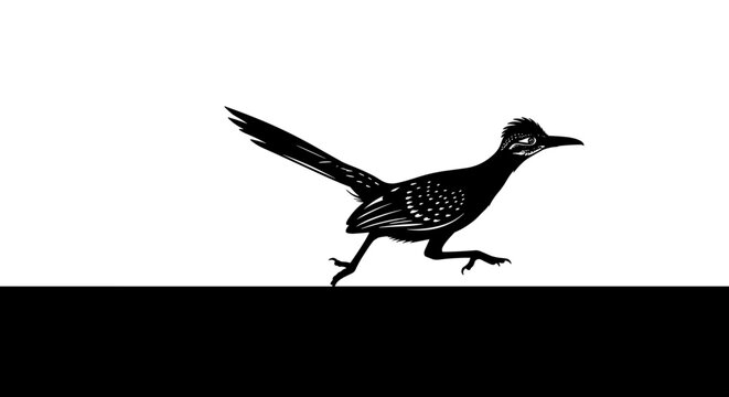 Roadrunner in Motion Silhouette.