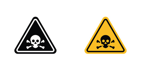 Obraz premium Toxic signs in line art style on white background for graphic and web design.