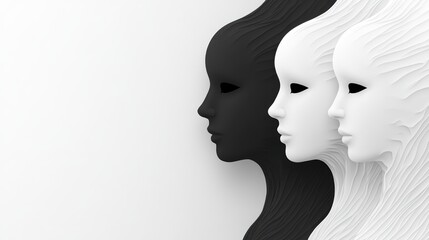Fototapeta premium Colorful silhouette pf person standing in monochrome crowd of different people,surreal unique and different concept,loneliness in society,shadow,freedom,Love,be yourself,Stand out from the crowd.