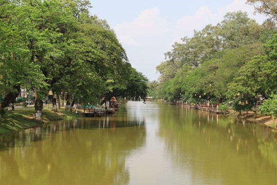 Siem reap city in Cambodia downtown daytime
