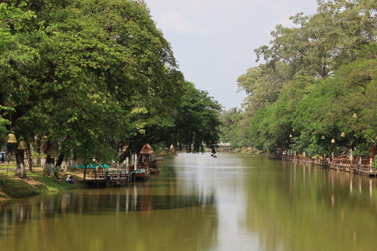 Siem reap city in Cambodia downtown daytime