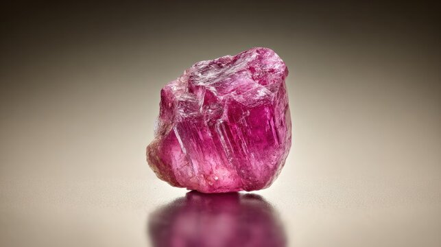 Detailed corundum specimen with rough texture and linear striations showing geological formation patterns. perfect for STEM materials, mineral identification, and academic posters.