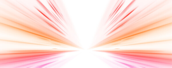 Obraz na płótnie Canvas High speed IT technology concept, abstract stripes as data transfer on white background in png format. A colorful motion background of city light trails. 