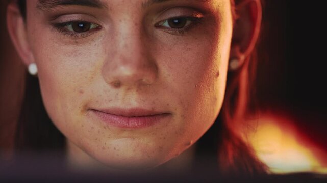 Night, laptop or woman in home with wine, draft edit or novel idea in remote work. Freelancer, tech or author in house with alcohol beverage, manuscript plan or story development in late evening.