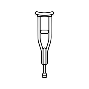crutch line icon, outline vector image
Vector line icon on a white background
Health, anatomy