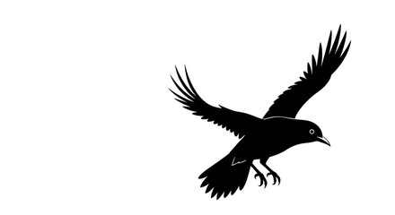 Fototapeta premium in flight with wings spread against a blue sky