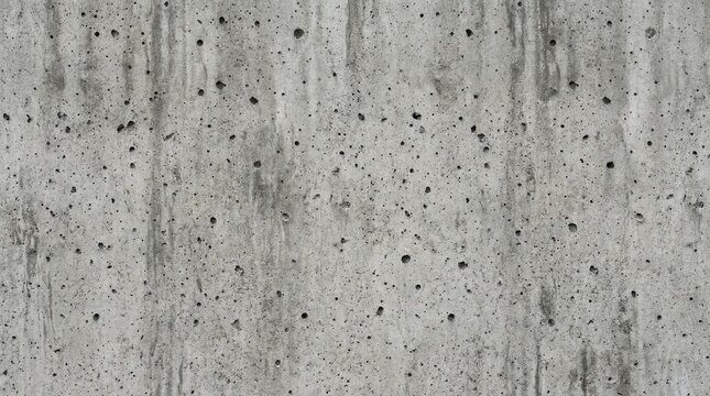 Seamless texture of a raw porous concrete wall with air bubbles, brutalist industrial background.