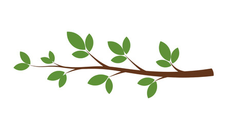 Obraz premium Green Leaves on Branch.