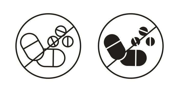 Stop using illegal drugs signs. web vector design