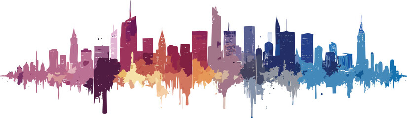 Obraz premium Soundscape City — Buildings as Music Waveforms (Editorial)