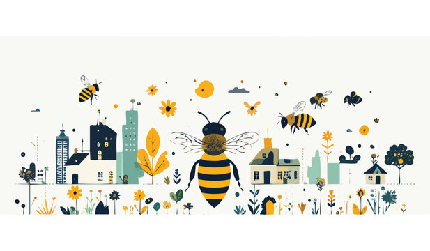 Urban Pollinators Poster &mdash; Bees, Rooftops & Pollination Corridors