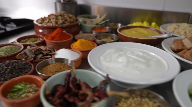 Himachali Pahadi Dham Thali Raw Footage | Traditional Indian Food Preparation, Ingredients and Cooking Process