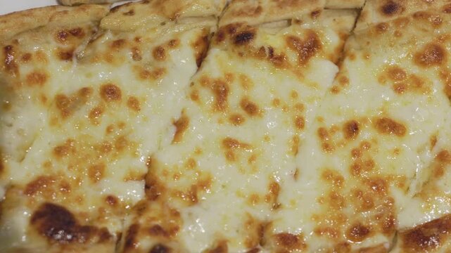 Close-Up of Turkish Pide with Kashar Cheese