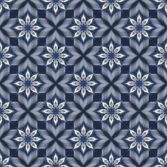Fototapeta premium Seamless Ikat ethnic traditional Textile pattern geometric abstract folklore ornament Tribal ethnic illustration background design for print, clothing, scarf