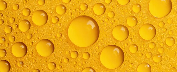 Naklejka premium Golden barley grains in amber tones create a vibrant abstract natural texture.