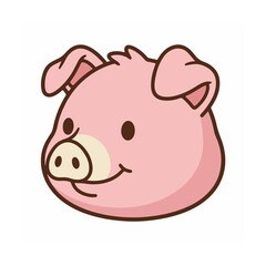 Fototapeta premium Vector image of a Pig, a cute and adorable animal.