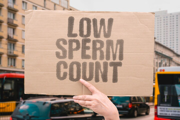 "Low Sperm Count" A low sperm count is one of the most common causes of male infertility and is often linked to low testosterone. SPERM. FERTILITY. TESTOSTERONE. HEALTH. MEN. © AndriiKoval