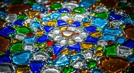 Fototapeta premium colorful mosaic art made of glass tiles and beads