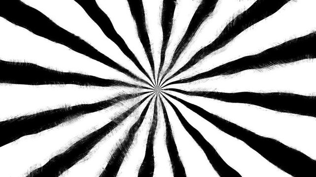 Animated Hand Drawn Scribbles Doodle Background. Sunburst for your video. Doodle Loop Animated Background. Wavy movement of white marker lines, retro vintage scratch sun rays grunge animation