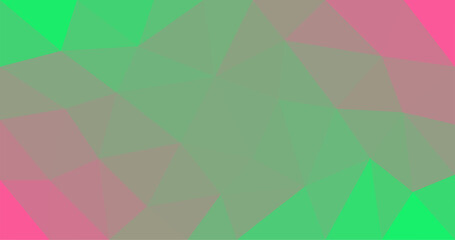 Fototapeta premium Low Polygon background Abstract Green Pink Triangular Texture design