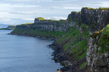 The Isle of Skye,  is a large and scenic island in the Inner Hebrides of Scotland. It's known for its dramatic landscapes.Ocean views from the Lealt Falls lookout © ANADEL
