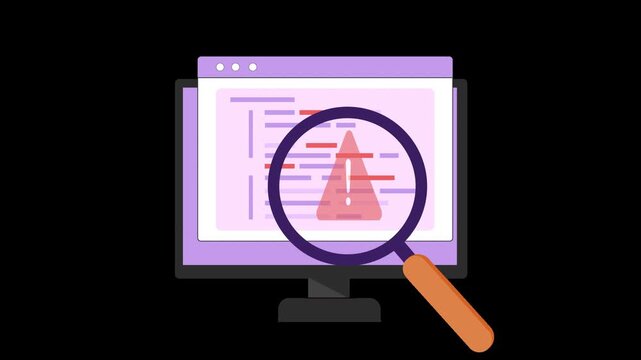 code debugging error detection software development alpha channel animation