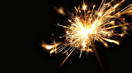 Obraz premium Gold Sparks Light up a Dark Background in a Celebration Scene