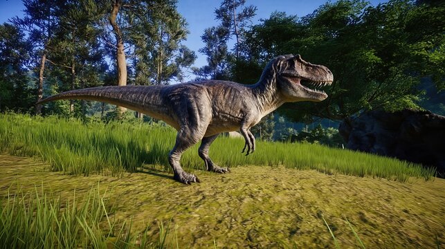 Monsters Emerge on Land During the Devonian Period in a Lush, Green Environment