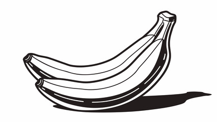 Two bananas are illustrated with clean black and white outlines, casting a distinctive stylized shadow. © Optimus 