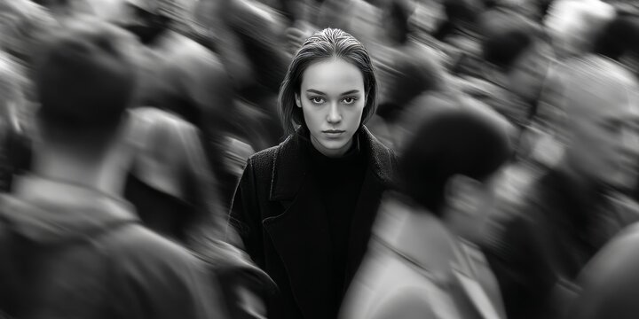 Capturing stillness in a bustling crowd