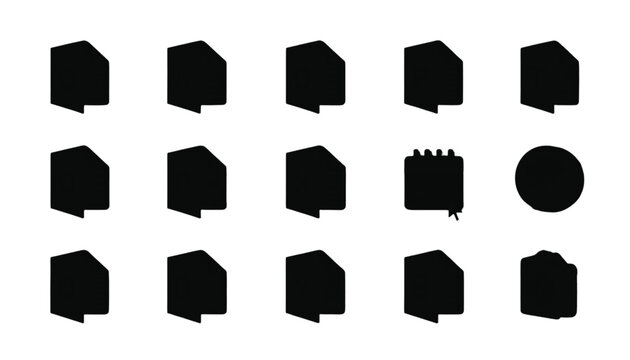 Multiple black file folder icons arranged in rows indicating digital document storage and management.
