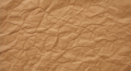 Fototapeta premium Wrinkled Brown Paper Texture Close Up