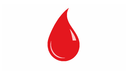 Obraz premium Stylized blood droplet vector illustration for healthcare icons and donation campaigns