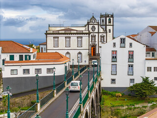 Fototapeta premium Church of Sao Jorge on Sao Miguel Island, Azores, Portugal