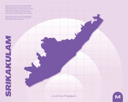 Premium, fully editable vector map of Srikakulam district, Andhra Pradesh.
A versatile illustration with scalable layers, perfect for professional geographic design and customisation.