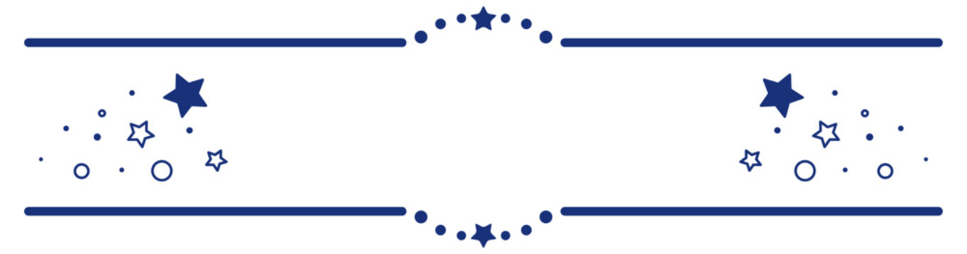 きらきら星とドットが彩るタイトルフレーム装飾素材