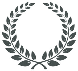 Obraz premium Elegant Olive Branch Wreath Circle, Leafy Frame for Symbol Design, Floral Graphic Element