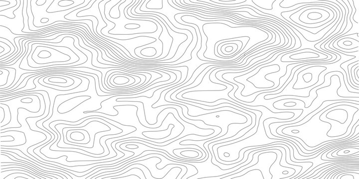 Abstract black and white topographic contours lines of mountains. Topography map art curve drawing. vector illustration. wave Line topography map contour background .background