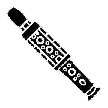 quena silhouette icon illustration for traditional flute woodwind music instrument and cultural design