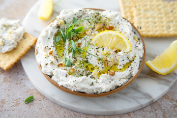 Cottage cheese dip with walnut © marysckin