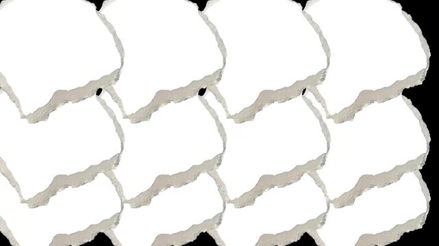 Unique torn paper transition animation with ripped edges revealing background, creative paper tear effect for video editing