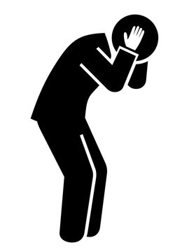 Person holding head in fear and anxiety
頭を抱えて悩む・怖がる人