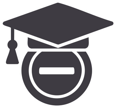 Student Expulsion or University Dropout Vector Icon Representing Academic Failure and Cancellation