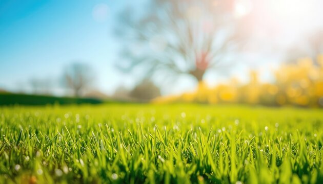 A Lush Meadow Under a Bright Sky, Ideal for Nature and Outdoor Themes