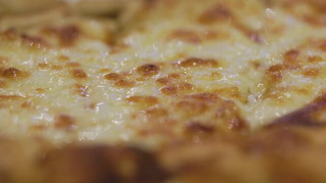 Close-Up of Turkish Pide with Kashar Cheese